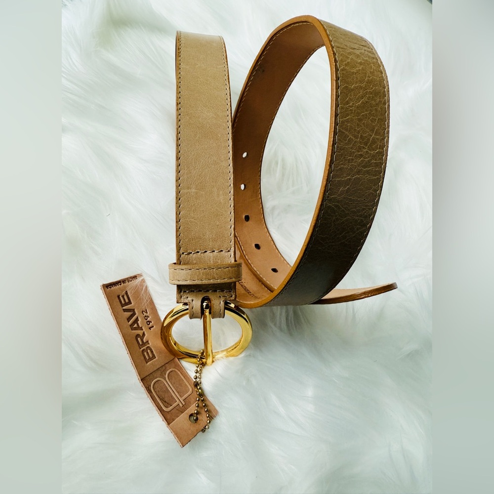 🇨🇦 Brave Leather Collection - Zaltana Nude  Gold Buckle - Picture 8 of 8